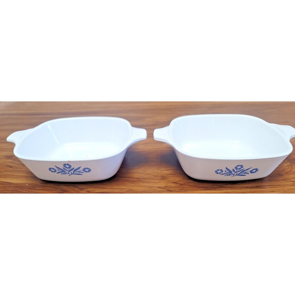 Lot of 2 VTG Corning Ware Petite Pan Cornflower Blue P-41 USA Made